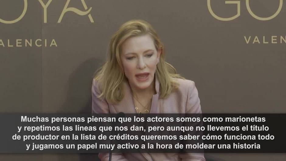 Cate Blanchett recibe este sábado el primer Premio Goya Internacional