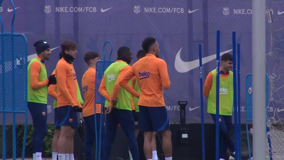 Último entrenamiento del Barcelona antes del Clásico