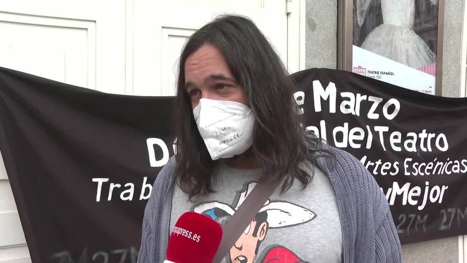 Trabajadores del teatro en Madrid piden una legislación que les ampare