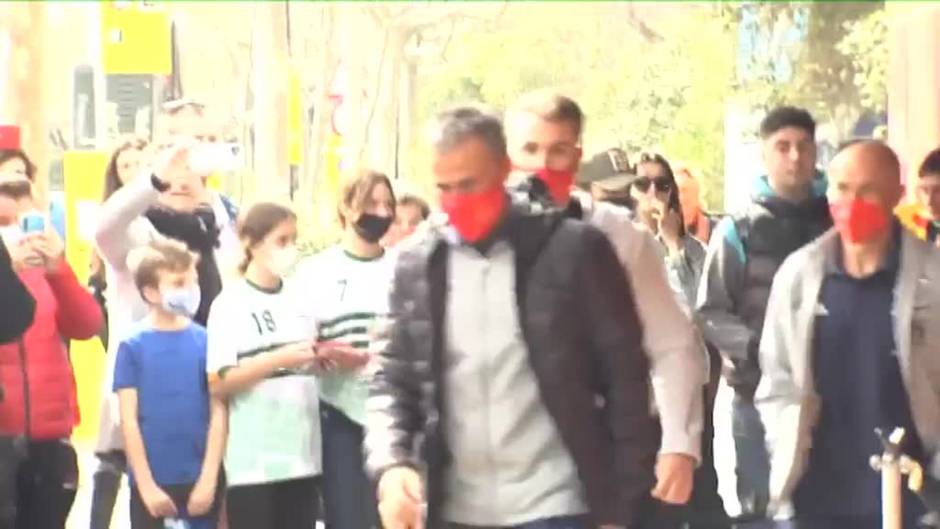 Comida de la selección en Barcelona antes de viajar a La Coruña