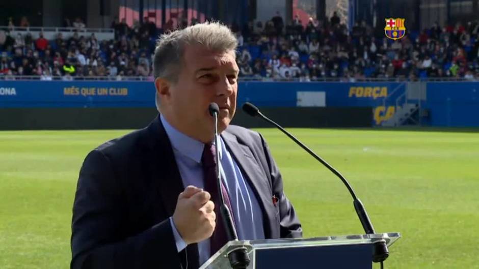 Laporta defiende el estilo de juego "genuino" del Barcelona como un valor a exportar