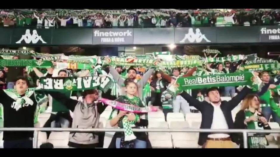 Betis: El ambientazo del Villamarín para recibir a los campeones de Copa 2022