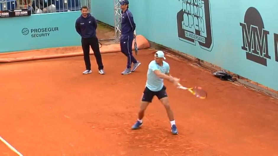 Máxima expectación en el Mutua Madrid Open para ver el entrenamiento de Nadal