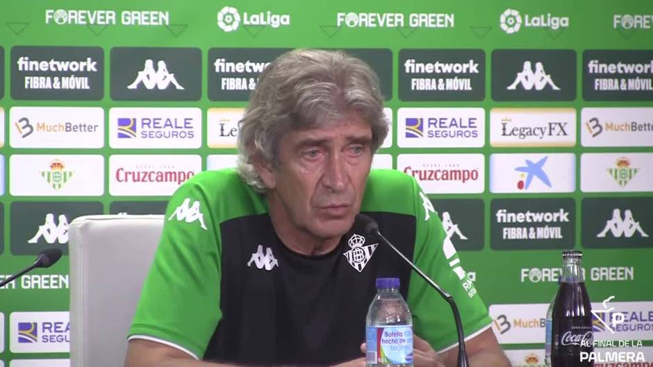 Pellegrini: «Joaquín tiene una molestia en el ligamento, pero no le impide para estar a disposición para jugar»