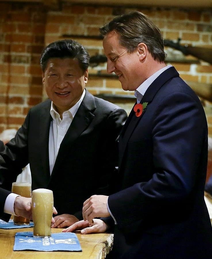 Xi Jinping y David Cameron