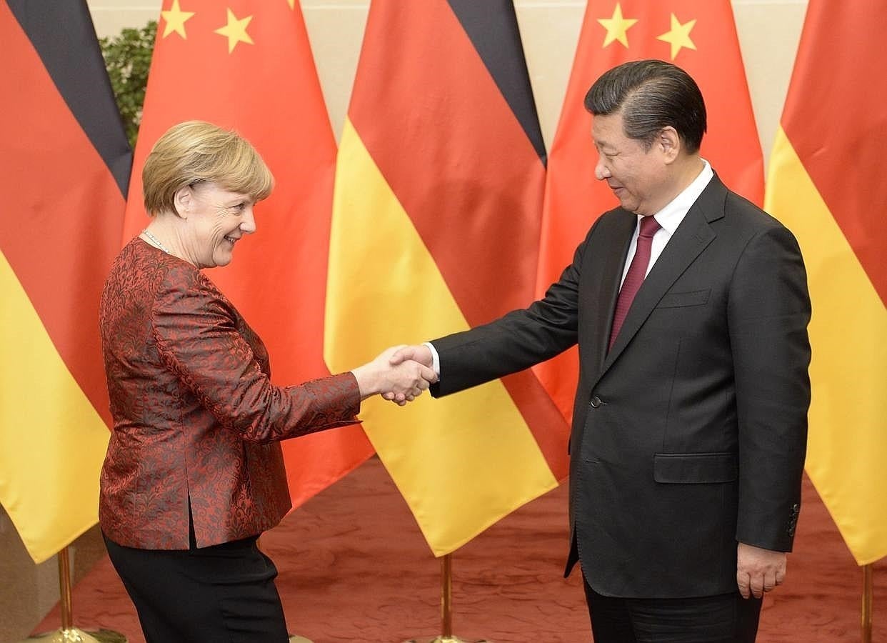 Angela Merkel y Xi Jinping