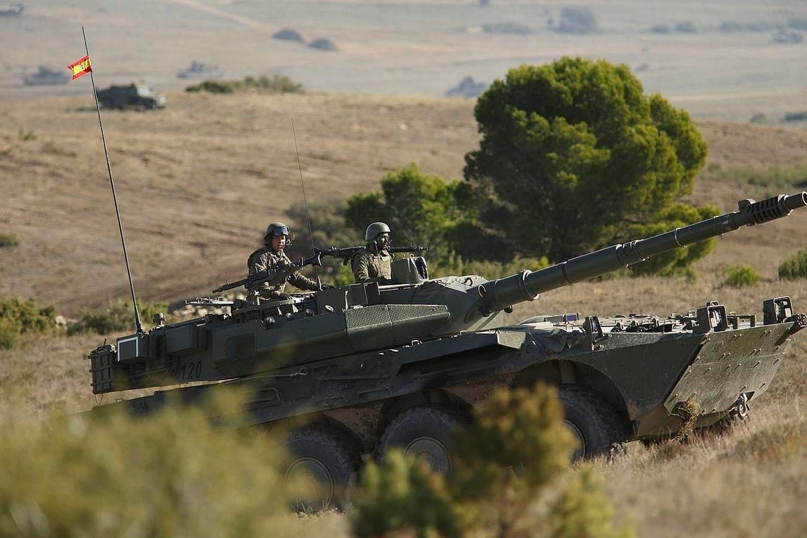 Vehículo centauro del Ejército español. 