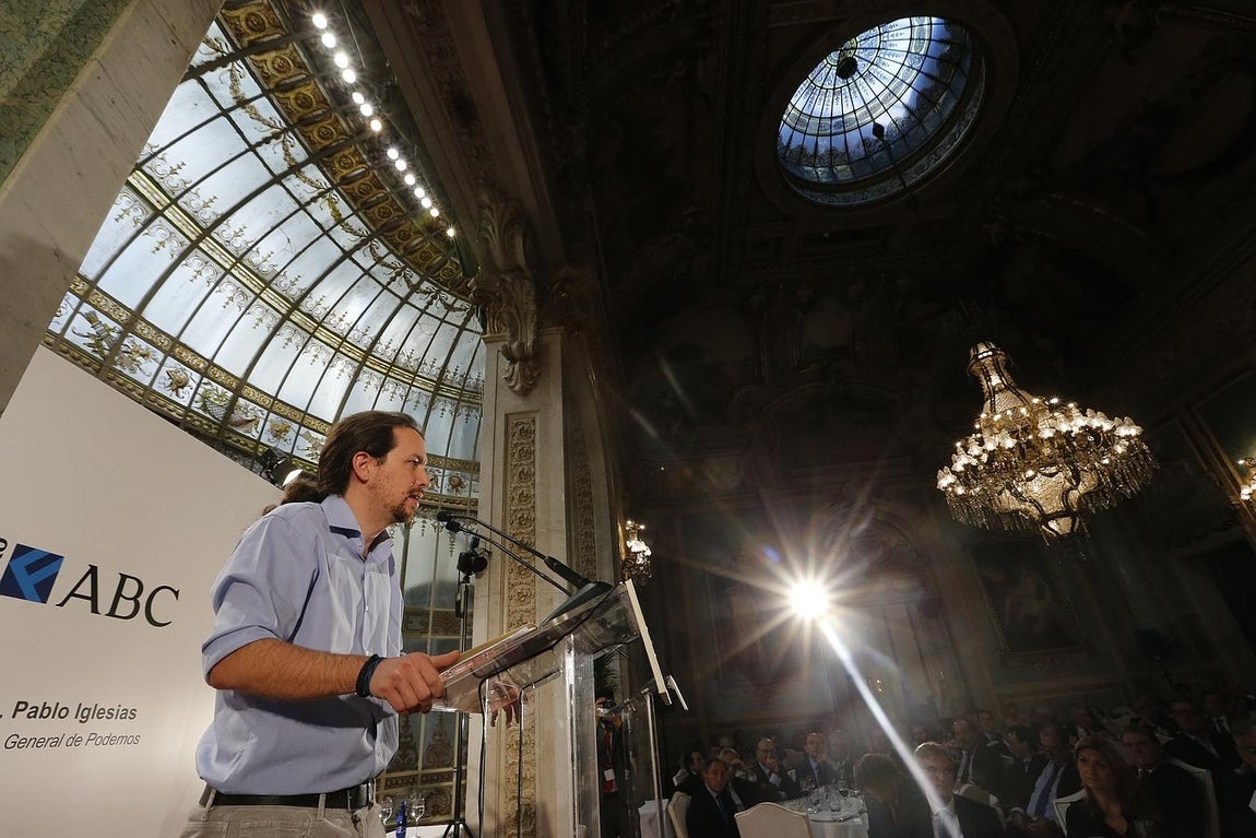 Pablo Iglesias, en el Foro ABC