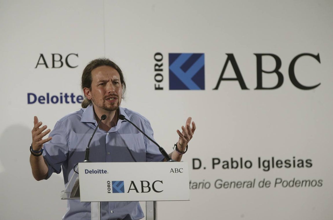 Pablo Iglesias, en el Foro ABC-Deloitte