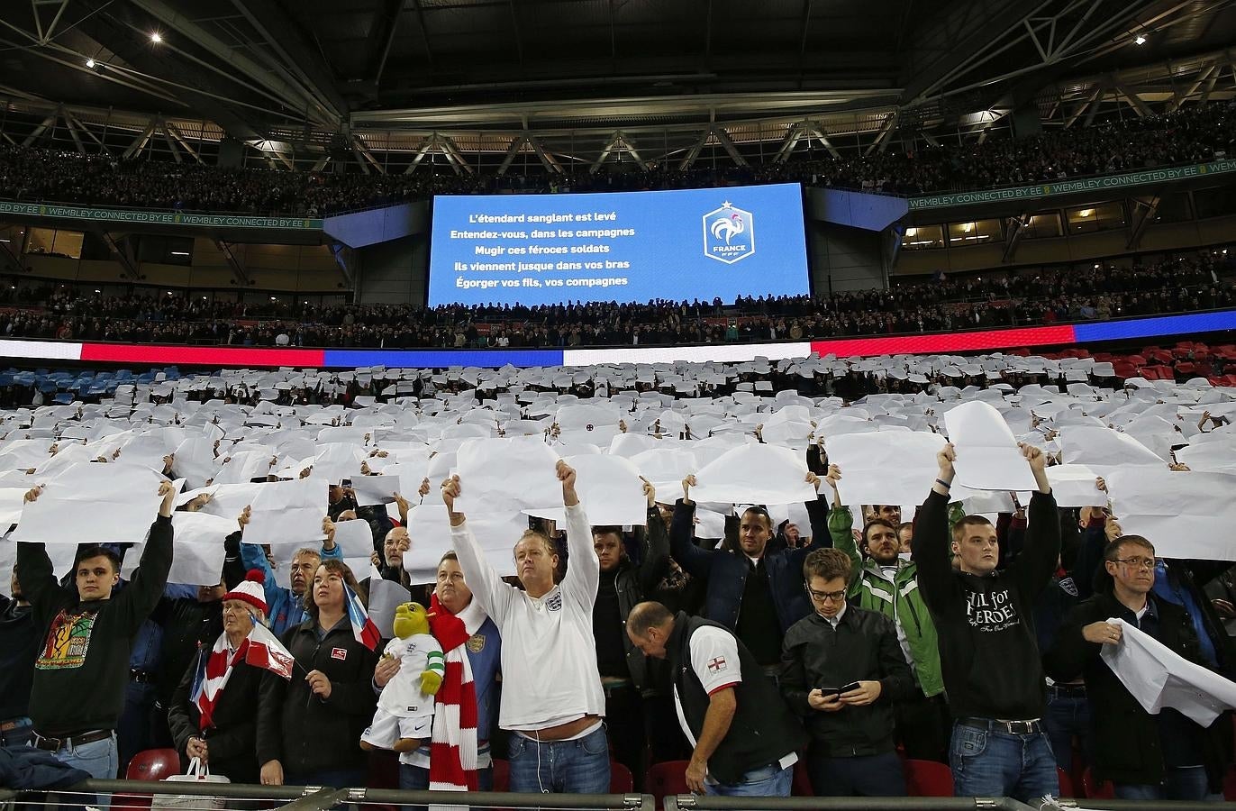 El homenaje del Inglaterra-Francia, en imágenes