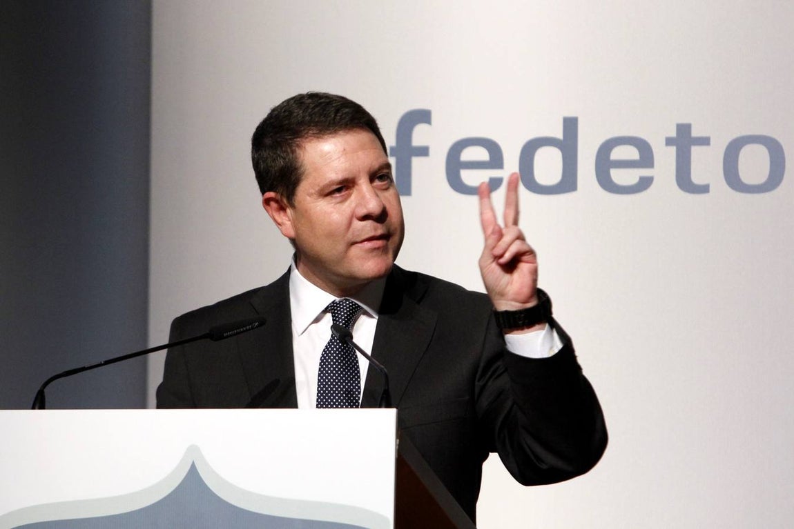 Emiliano García-Page se mostró muy optimista en su discurso. 