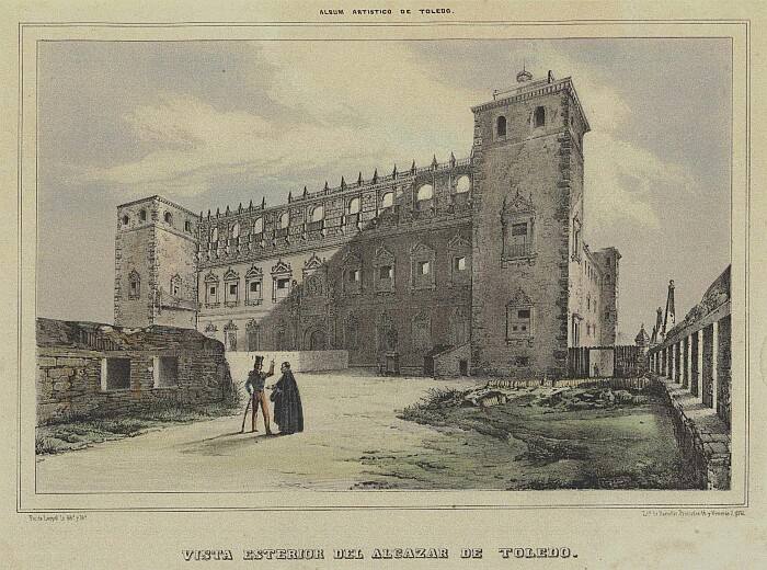 El Alcázar en la litografía de Doroteo-Bachiller de 1848. 