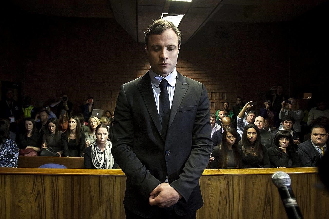 Oscar Pistorius en el juicio. 