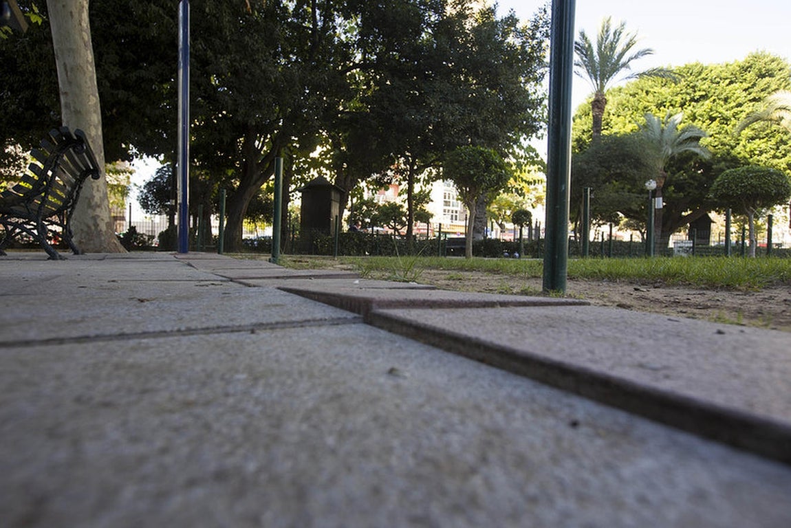 Abandono de los parques y jardines en Cádiz