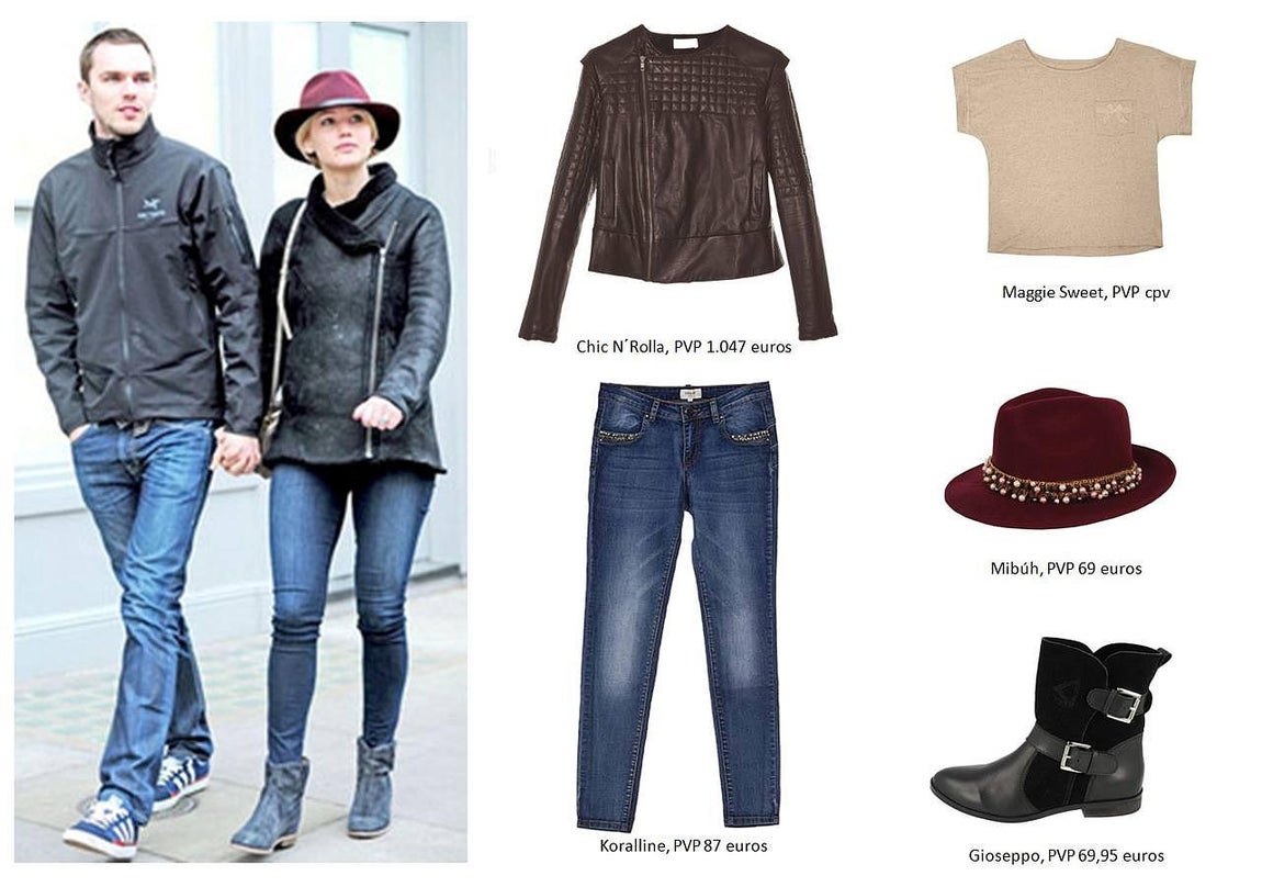 Jennifer Lawrence, sobria discreción. 