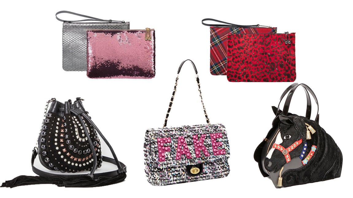 Una mujer nunca tiene suficientes bolsos, por ese motivo Pretty Ballerinas. Otras opciones con el bolso saco de IKKS con tachuelas en metal rosado o el Tua BY BRACCIALINI en tartan de colores brillantes y con la palabra fake en letras rosas o la joya de la corona de la colección I Temi de Braccialini: una escultura hecha bolso. 