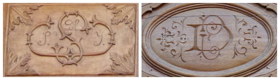 Portadas del Seminario y la Diputación. Detalles de su ebanistería.. 