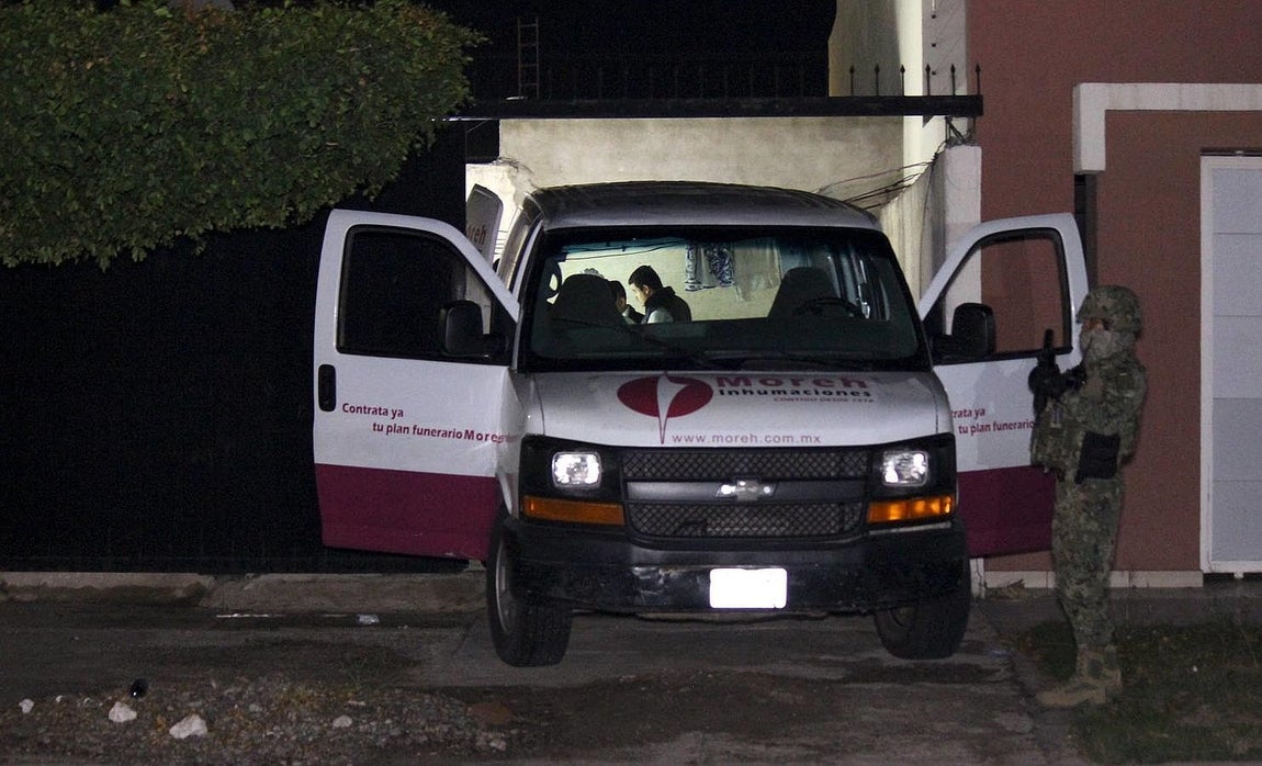 Exterior de la casa de Los Mochis, Sinaloa, donde se localizó a El Chapo. 