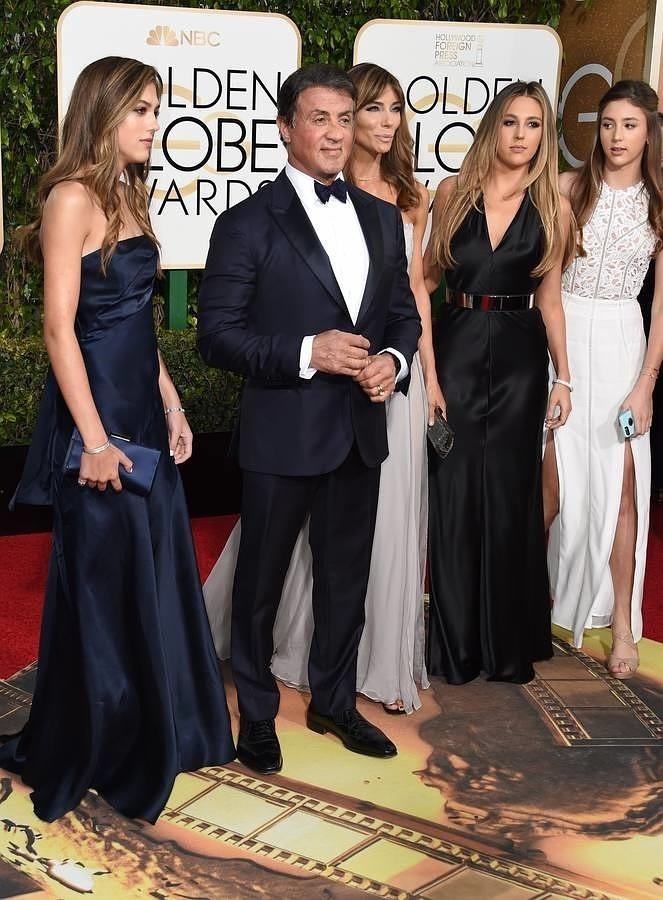 Silvester Stallone con su familia. 