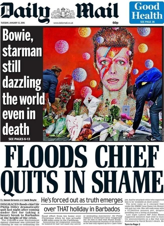 Así ha recogido la prensa internacional la muerte de David Bowie