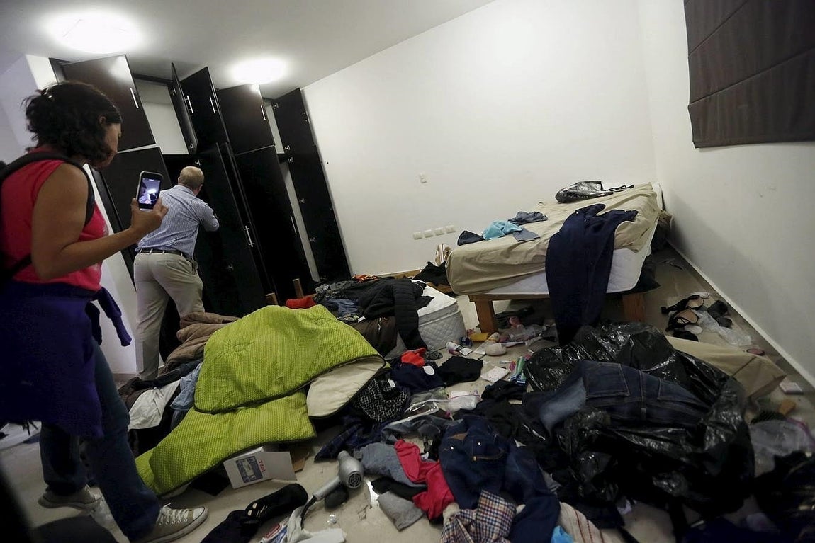 Una de las habitaciones de los hombres de El Chapo. 