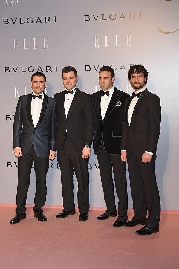 Gele Nieto, Fonsi Nieto, Enrique Ponce y Miguel Abellán, también acompañaron a la top en su gran noche. 