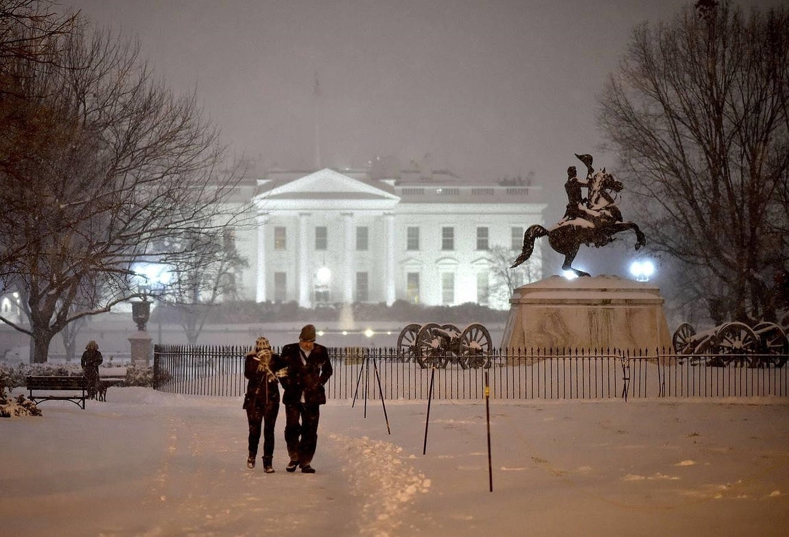 La tormenta ha alterado el ritmo habitual de la vida en Washington. 