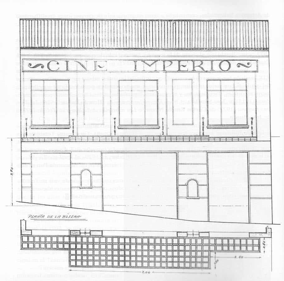 Proyecto de Flaviano Rey de Viñas para instalar la marquesina exterior en 1950. 
