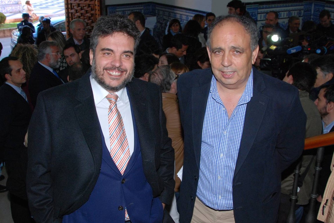 Miguel Méndez y Miguel Ángel Sánchez, de la Plataforma del Tajo. 