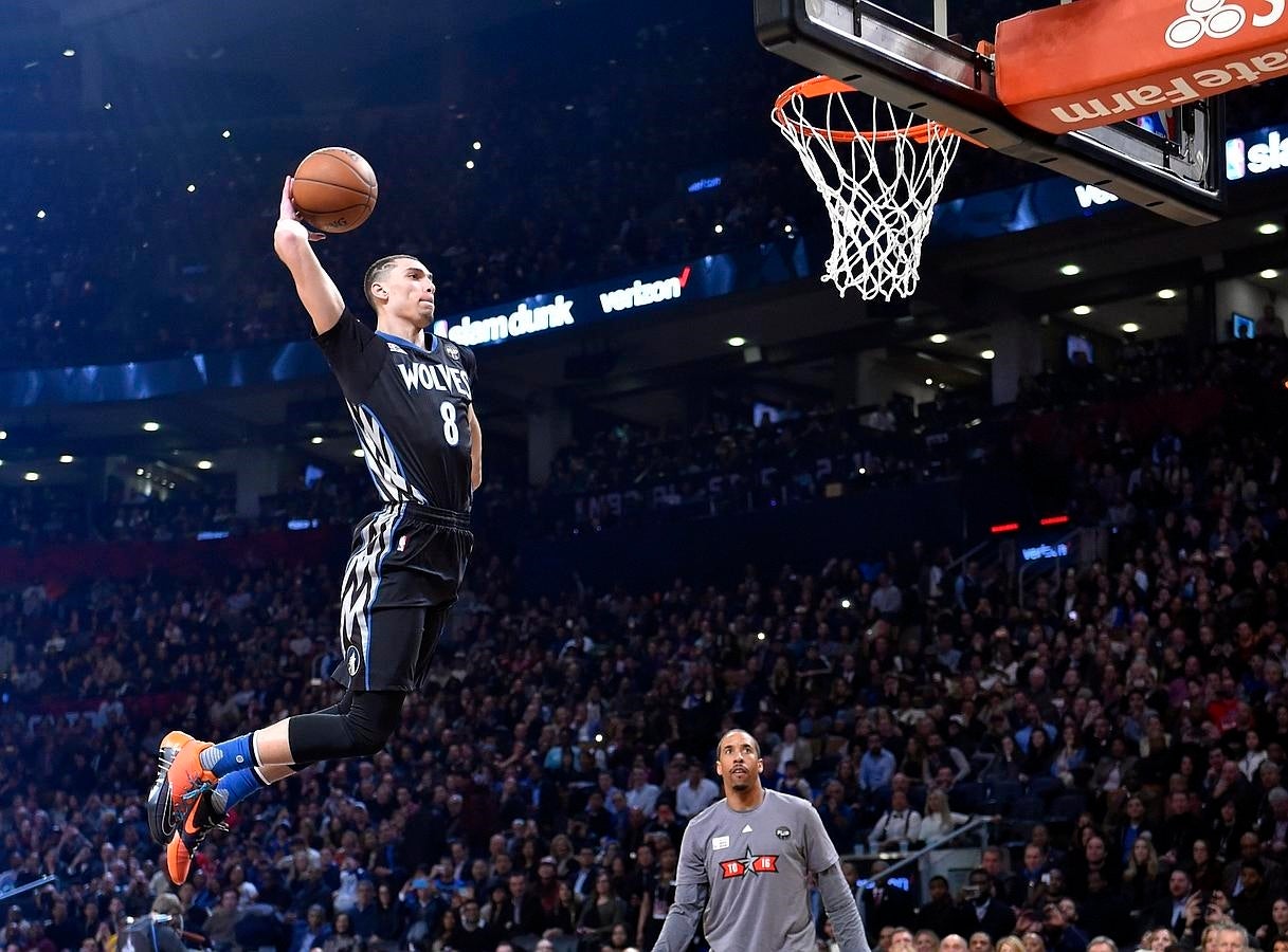 NBA All Star: LaVine gana a Gordon en un concurso de mates de otro tiempo