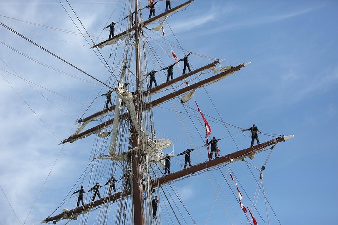 El buque escuela Juan Sebastián de Elcano, en Cádiz