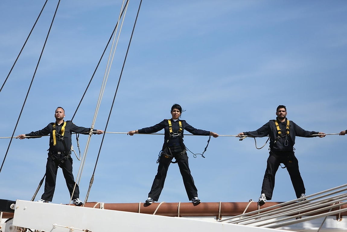 El buque escuela Juan Sebastián de Elcano, en Cádiz