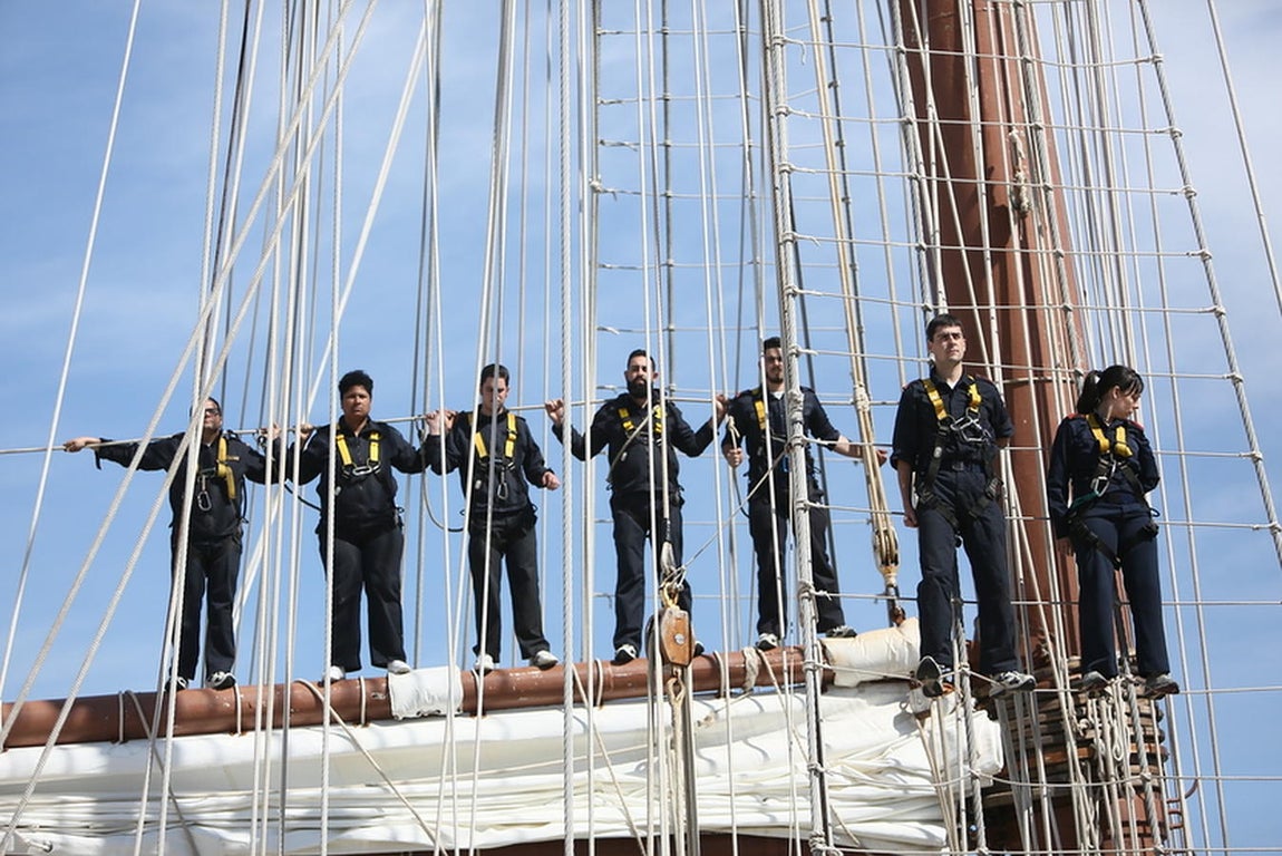 El buque escuela Juan Sebastián de Elcano, en Cádiz