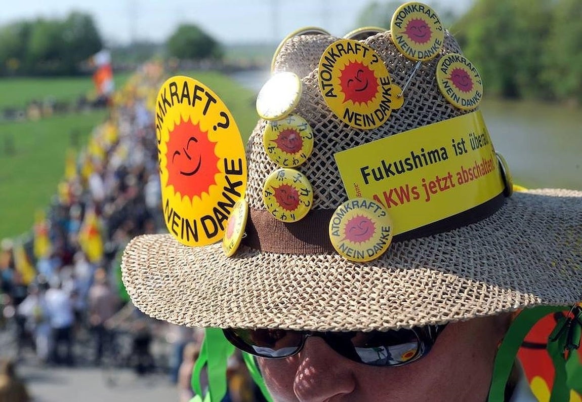 Fotografía tomada en abril de 2011 de un activista contrario al uso de energía nuclear, en Kleinensiel, Alemania.. 