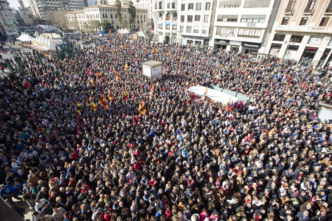 Imágenes de la multitudinaria manifestación taurina en Valencia