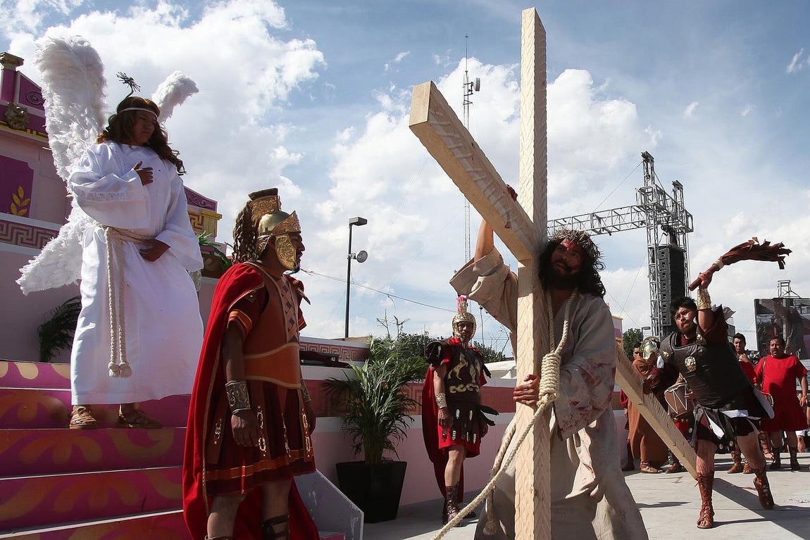 Procesión de Viernes Santo en Ciudad de México, México. 