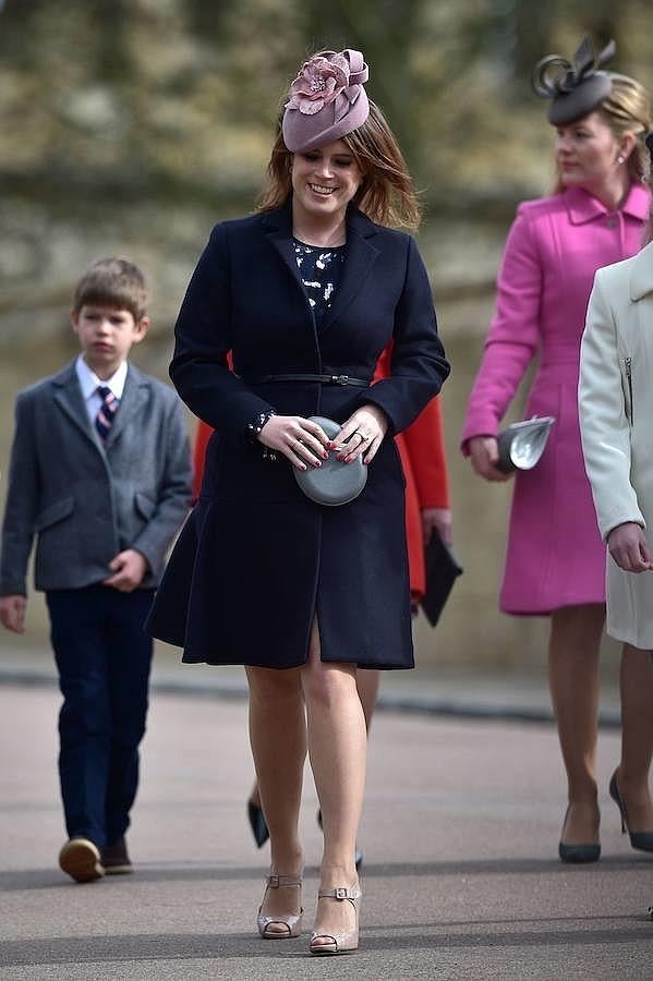 La princesa Eugenie llega a la tradicional misa.. 