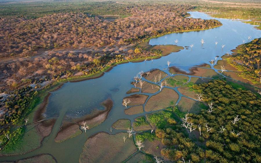 Botsuana, naturaleza en estado puro. El delta del Okavango se sitúa al noroeste de Botsuana y está formado por una planicie de pantanos permanentes y praderas que se inundan de manera estacional. Fotos: The African Experiences