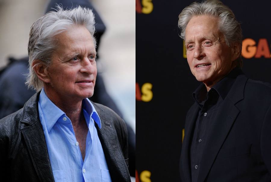 Michael Douglas tiene que acortar su edad para acercarse a la de su mujer, Catherine Zeta-Jones, por eso también ha recurrido al botox y el acido. 