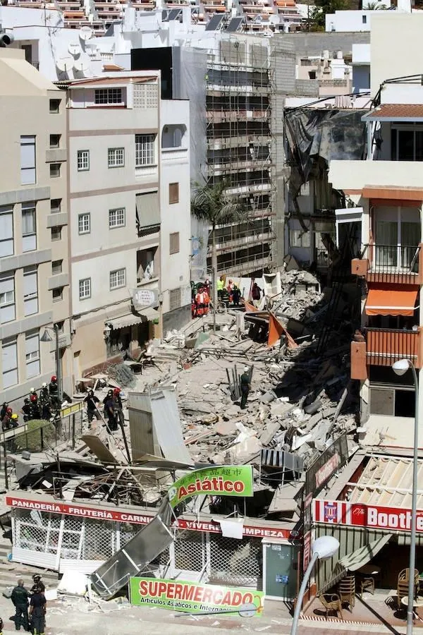 La UME busca a 9 desaparecidos entre los escombros tras el desplome de un edificio en Tenerife