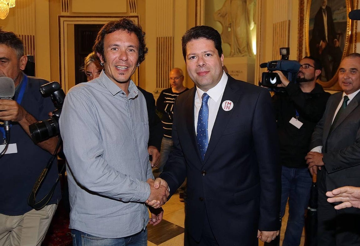 Imágenes de la visita del ministro principal de Gibraltar a Cádiz