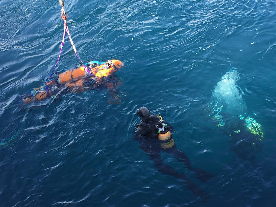 Primero hará pruebas de interacción con los arqueólogos. Luego bajará al pecio de la Lune a 91 metros. 