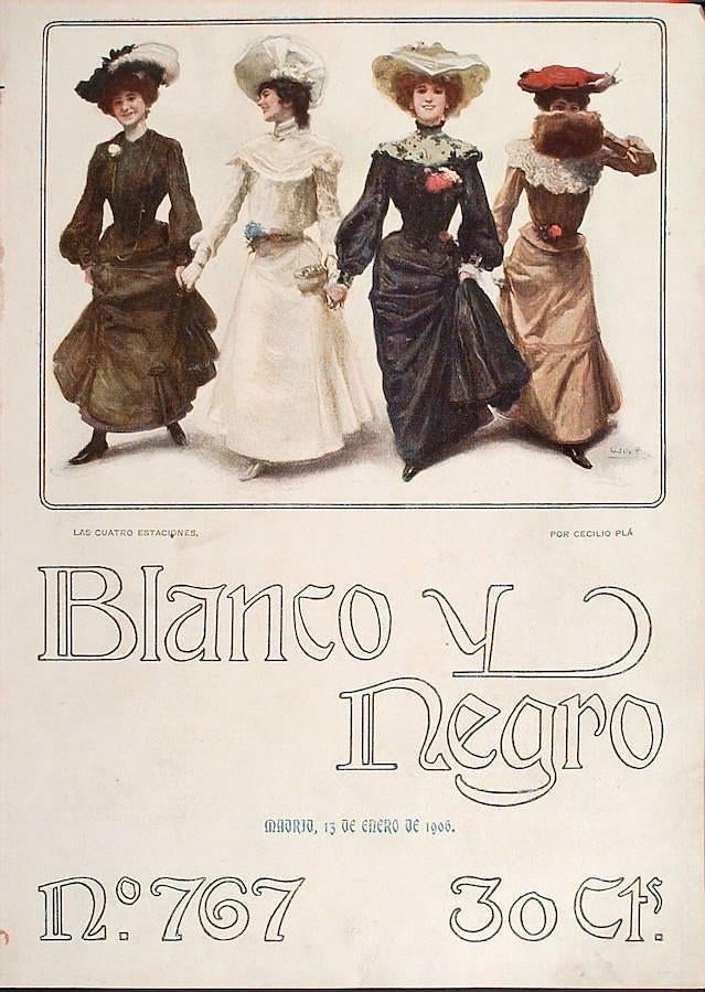 Revista de moda. Portada de 1906, obra de Cecilio Pla Gallardo