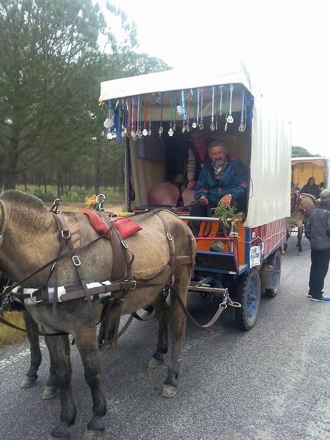 Adolfo Guerrero el último día de Camino con la hermandad de Lucena (Córdoba)