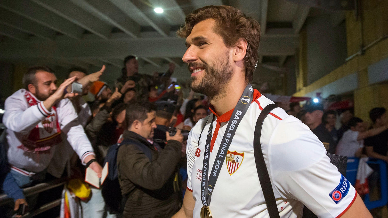 El Sevilla llega a la ciudad con la Europa League