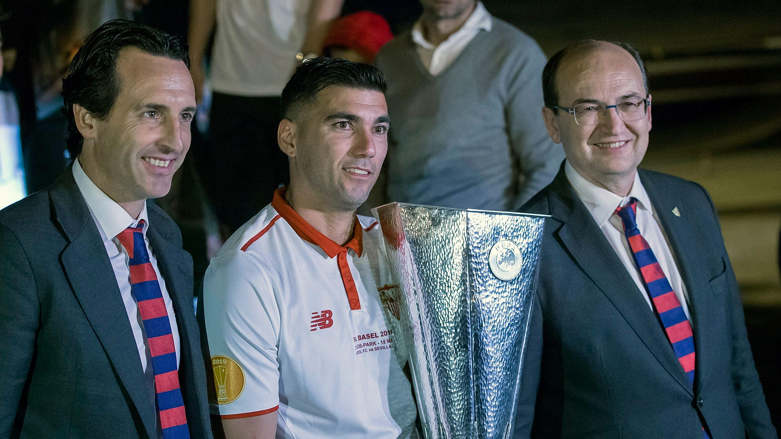 El Sevilla llega a la ciudad con la Europa League