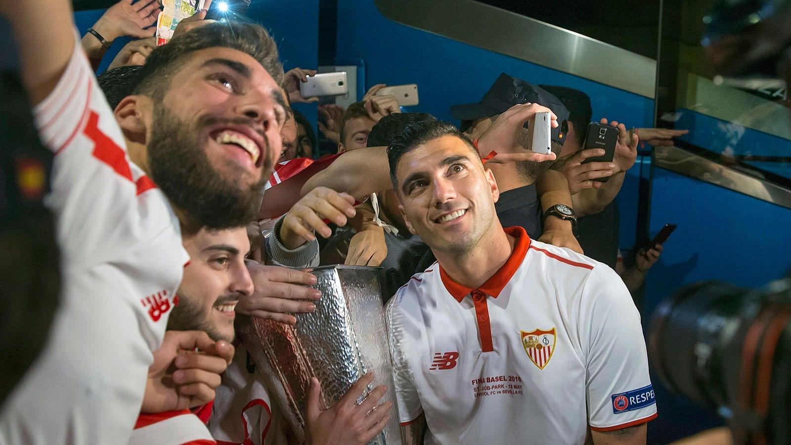 El Sevilla llega a la ciudad con la Europa League