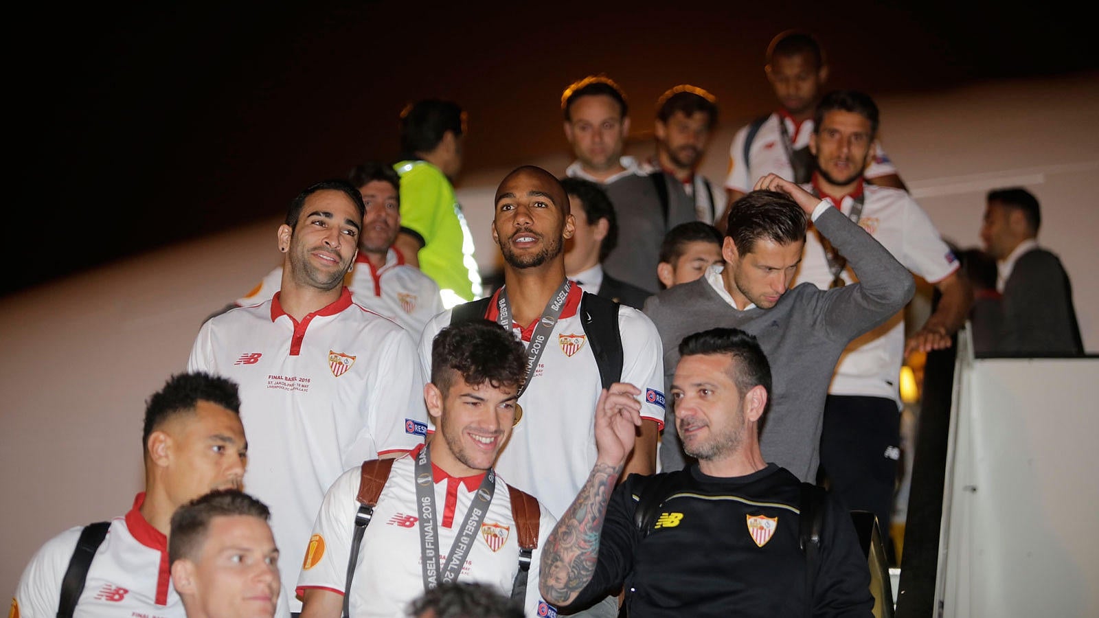 El Sevilla llega a la ciudad con la Europa League