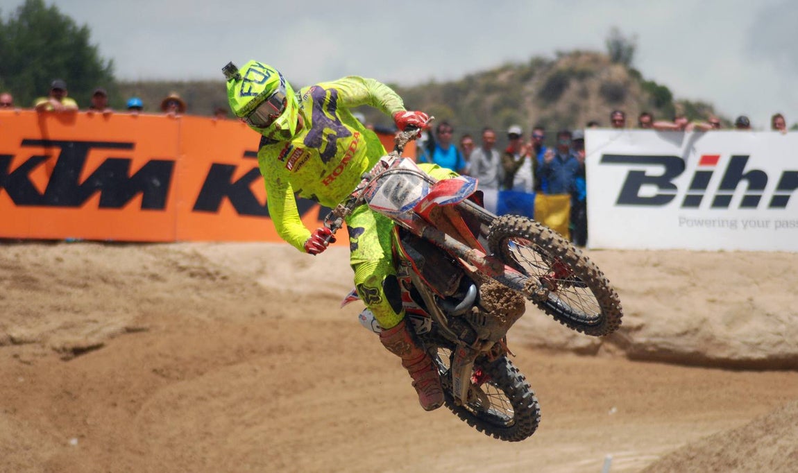 El francés Gautier Paulin, con Honda, logró el tercer puesto en MXGP. 