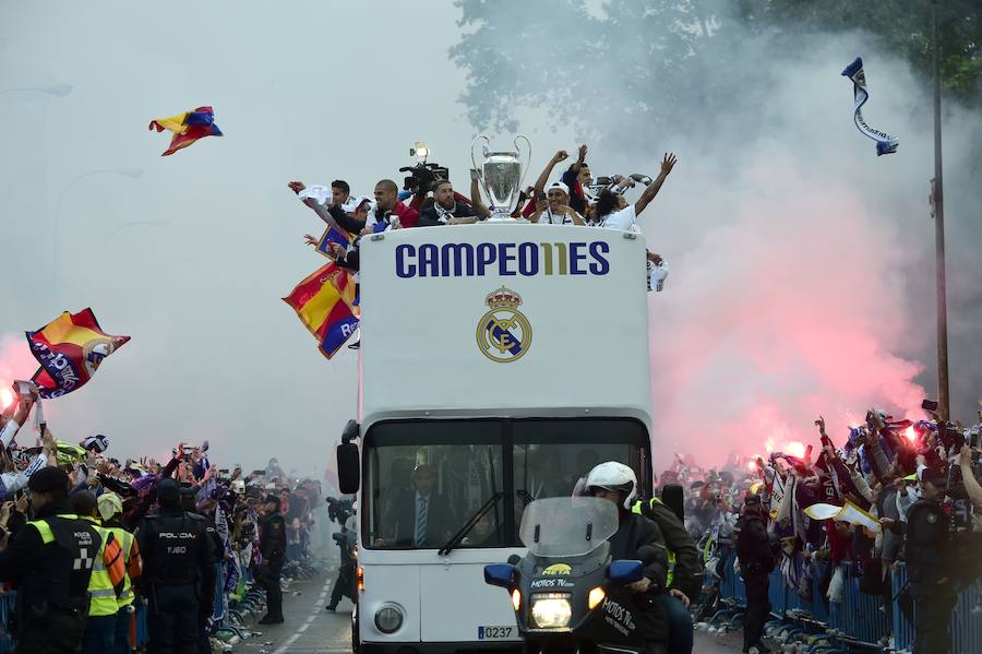 Así celebró el Real Madrid la Undécima en Cibeles